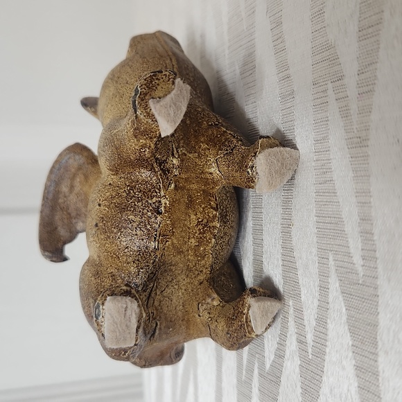 Cast Iron, Piggy Bank Weight, Brown, Bronze, Paper weight. - Picture 8 of 13